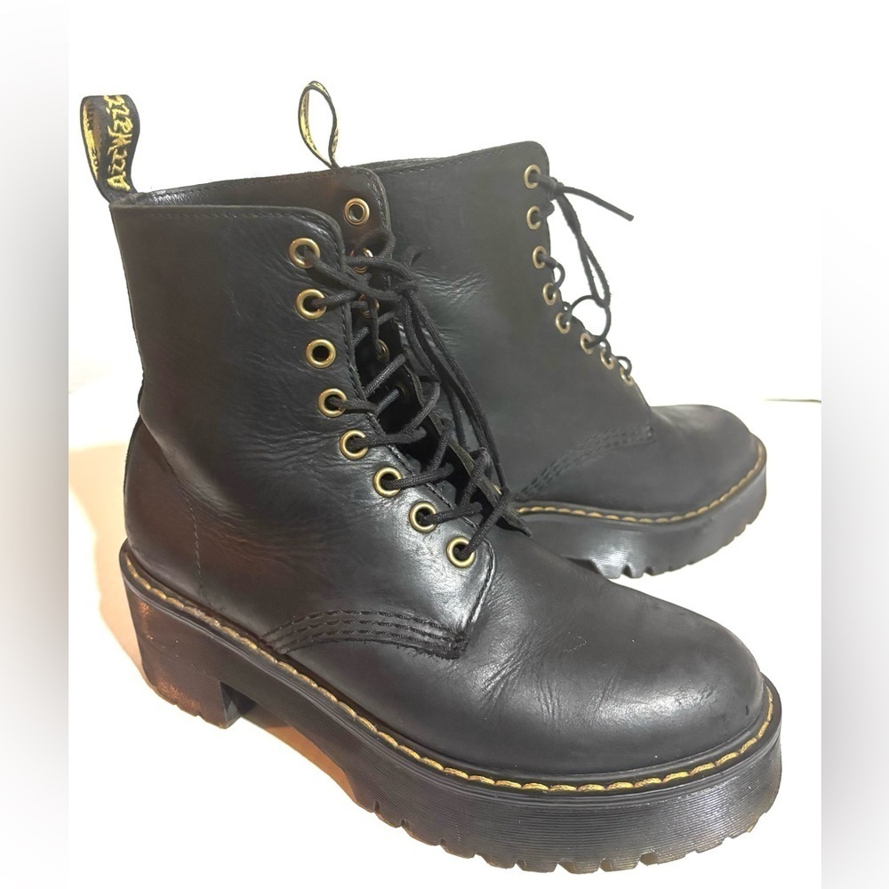 Dr. Martens Black Leather Combat Boots size 6L